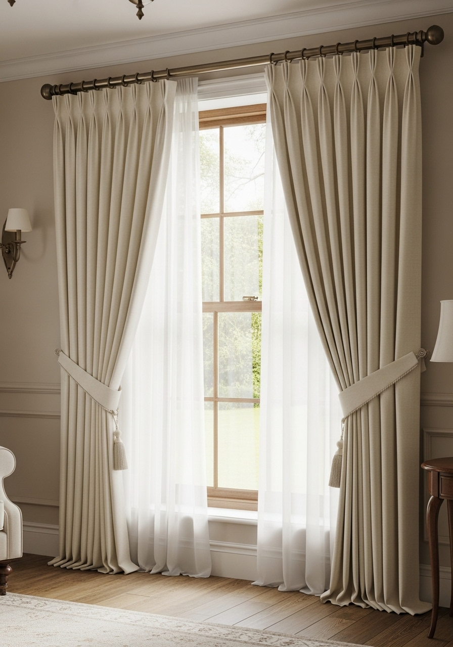 Pencil Pleat Curtains Dubai