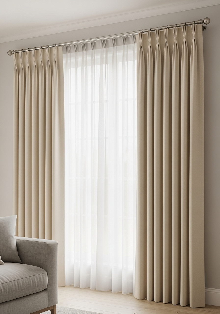 Pencil Pleat Curtains Dubai